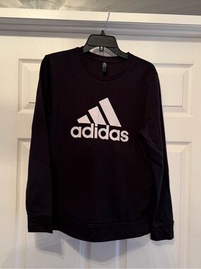 adidas golf black crewneck logo sweatshirt womens Size Large